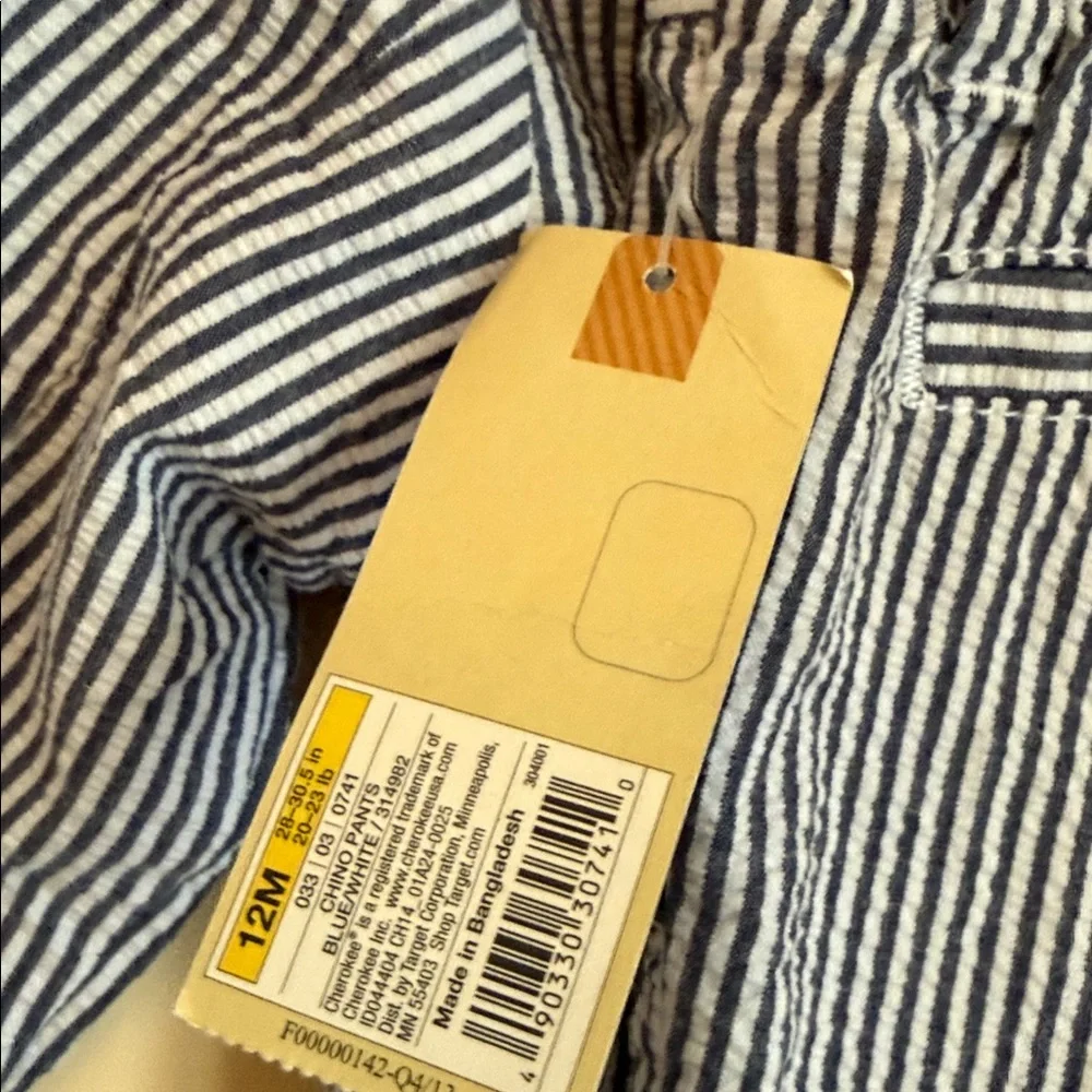 Cherokee Boys Blue White Striped Seersucker Suit Set‎ -12 MONTHS- Easter Wedding